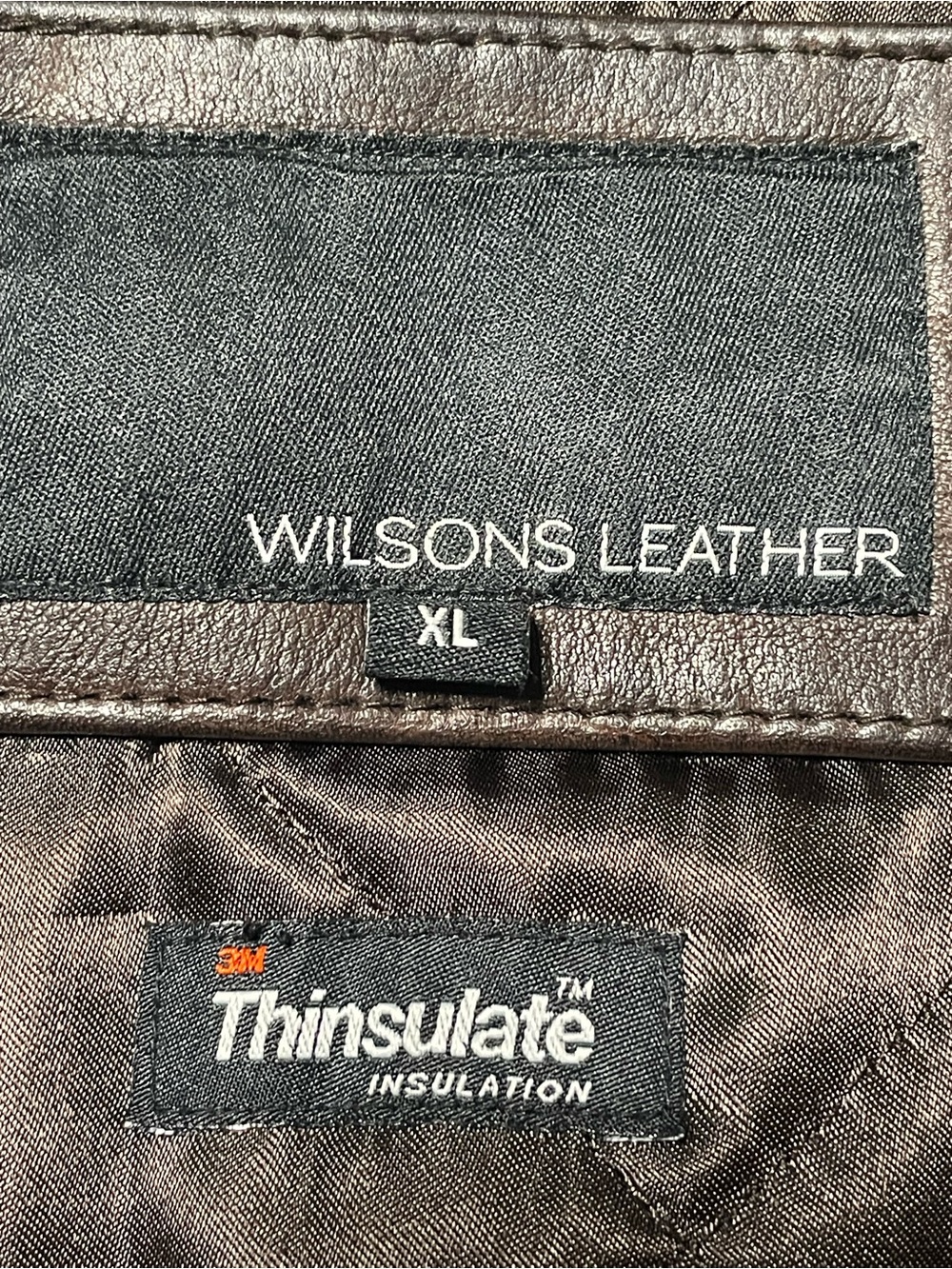 Wilsons Leather Men's Dark Brown Zip Front Jacket -Size XL - Picture 7 of 13